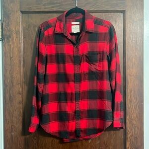 American Eagle Buffalo Plaid Flannel Size Med
